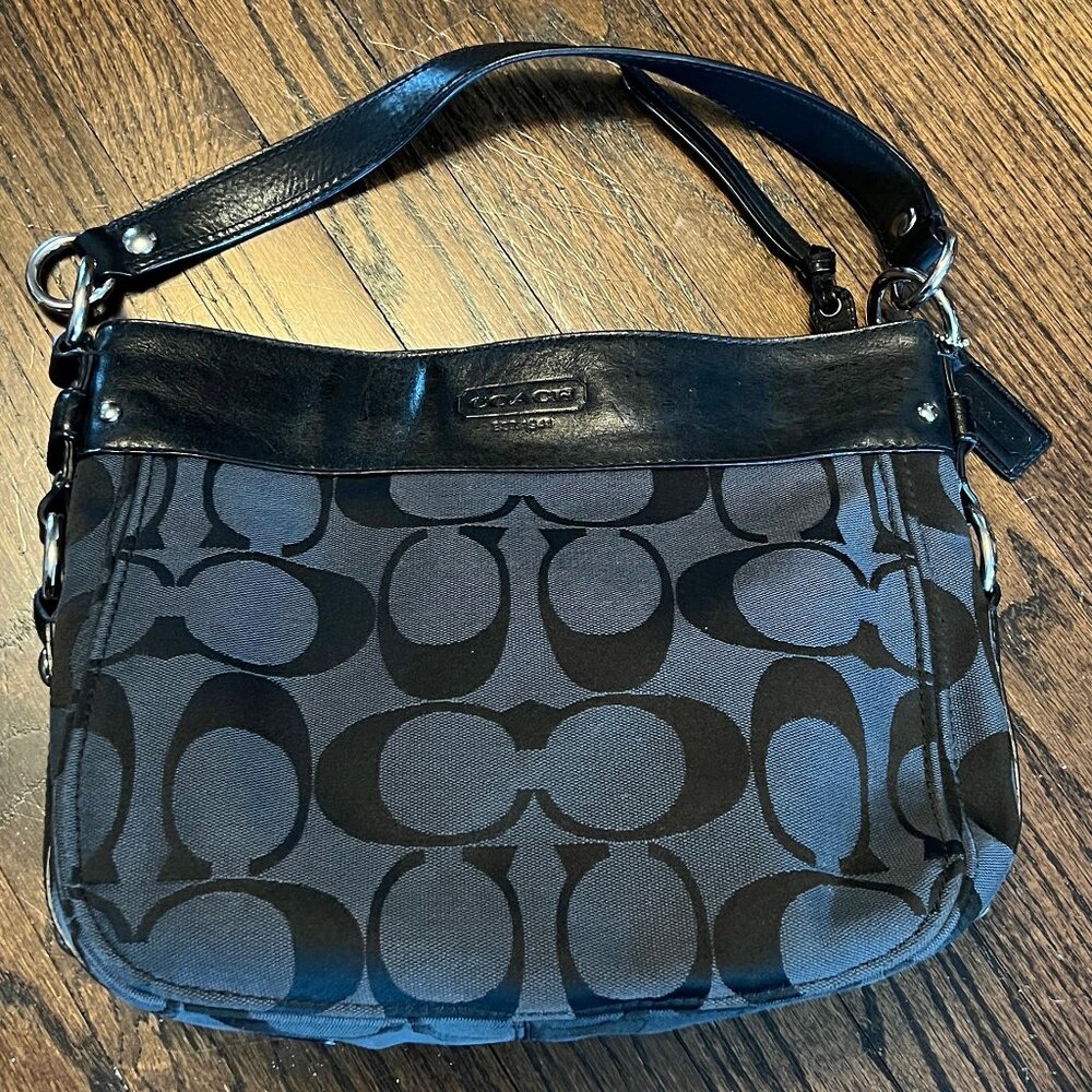 Coach Black Canvas Zoe